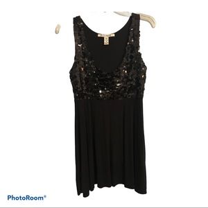 American Rag Black Sequin Tank Top | Medium
